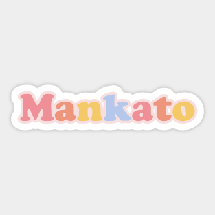 Mankato Pastel Letters Sticker